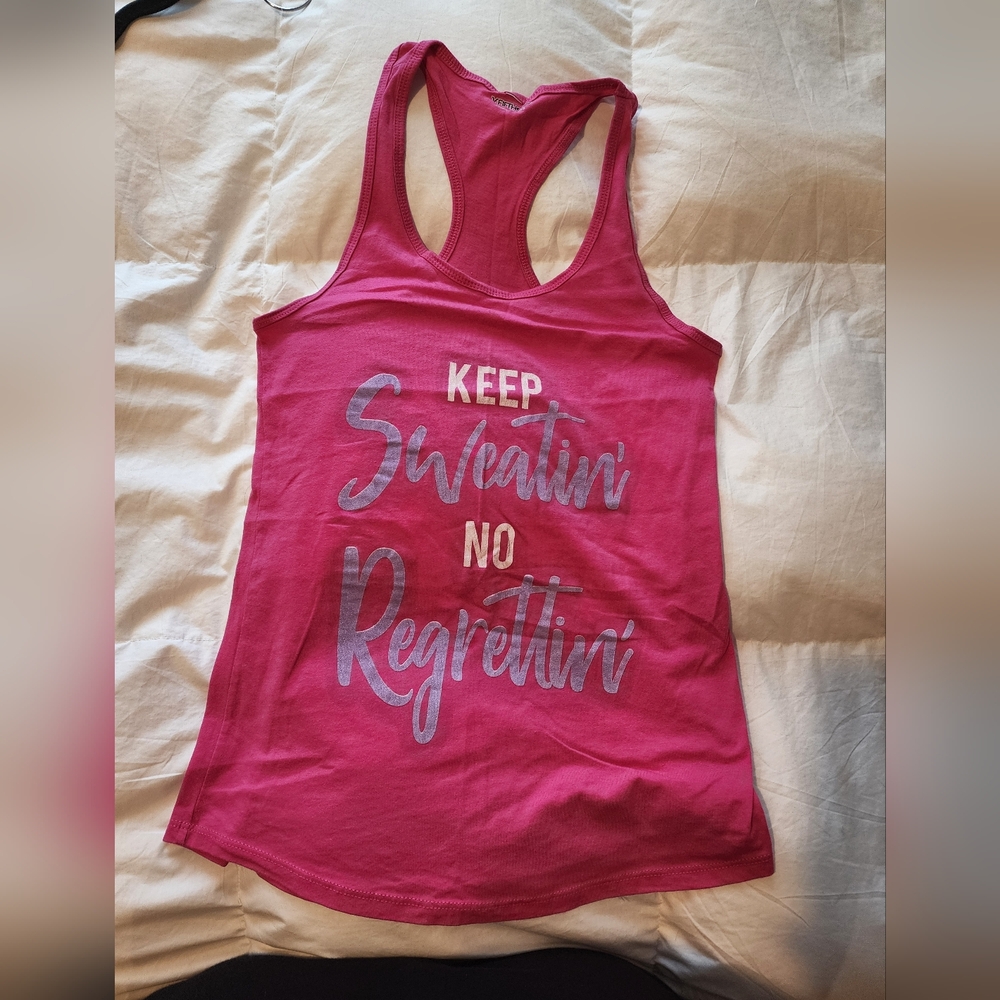 Pink Tank Top with Motivational Print
